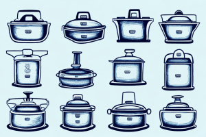 A variety of different sizes of rice cookers