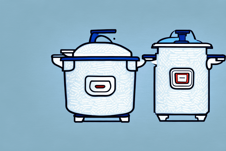 A rice cooker with basmati rice and water inside