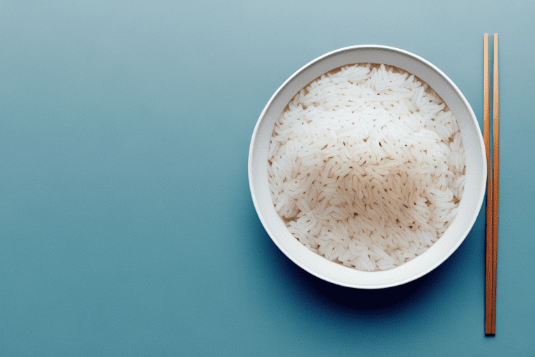 A bowl of cooked rice with a spoon sitting beside it
