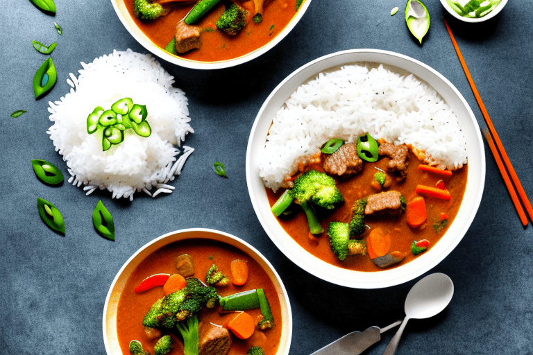 Beef and Vegetable Curry with Rice Recipe
