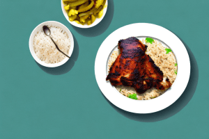A plate of jamaican jerk chicken and rice