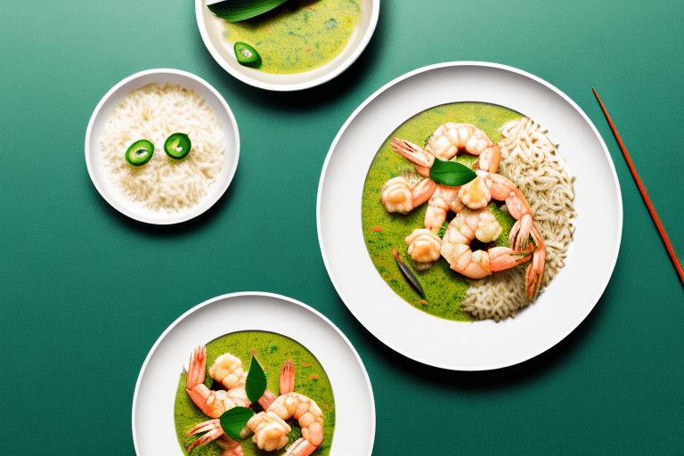 Thai Green Curry Shrimp and Rice Recipe