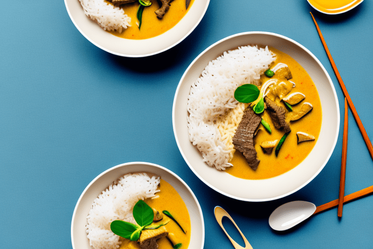 Thai Yellow Curry Beef with Coconut Rice Recipe