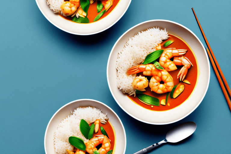 Thai Panang Curry Shrimp with Coconut Rice Recipe