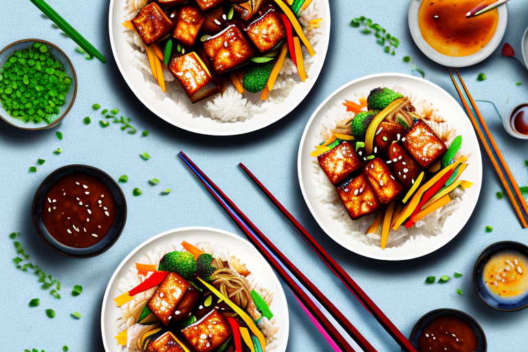 Teriyaki Glazed Tofu and Vegetable Stir-Fry with Rice Recipe