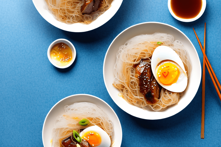 Vietnamese Caramelized Pork and Egg with Rice Noodles Recipe