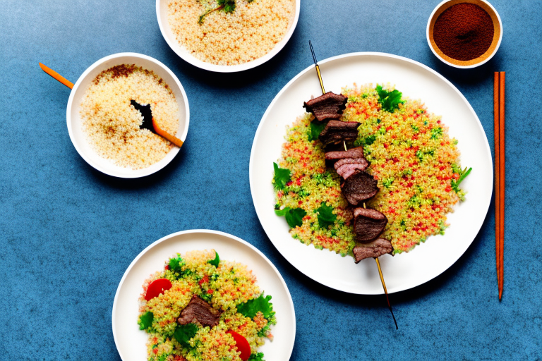 Moroccan Spiced Beef Skewers with Couscous Salad Recipe