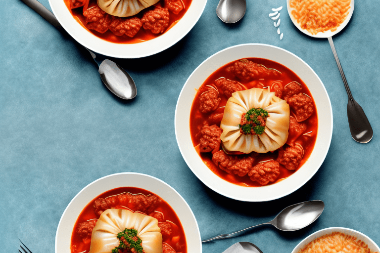 Italian Stuffed Cabbage Soup with Ground Beef and Rice Recipe