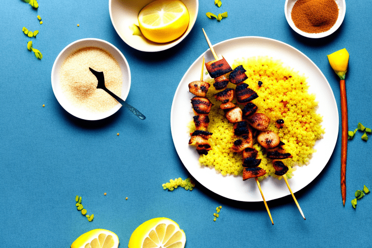 Moroccan Spiced Chicken Skewers with Lemon Couscous Recipe