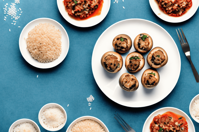 Italian Stuffed Mushrooms with Ground Beef and Rice Recipe | Rice Array