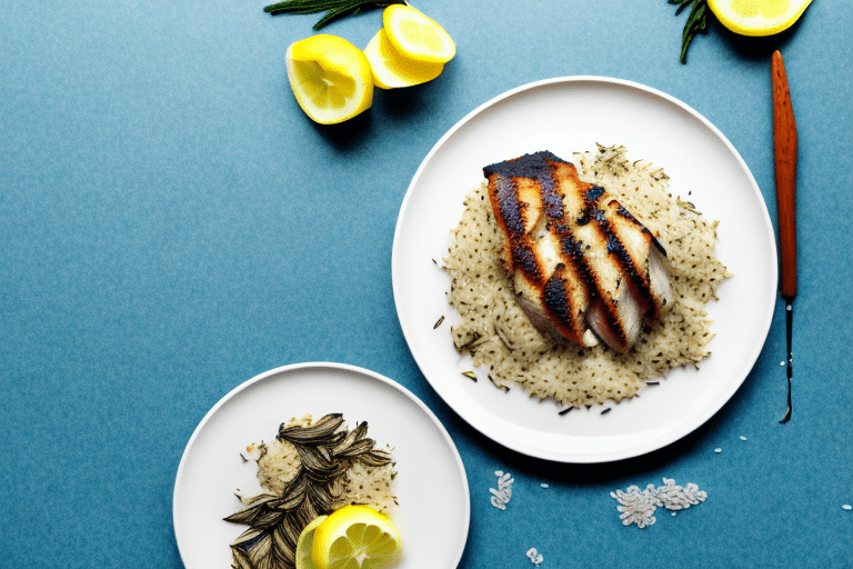 Greek Lemon Herb Grilled Chicken with Rice Pilaf Recipe