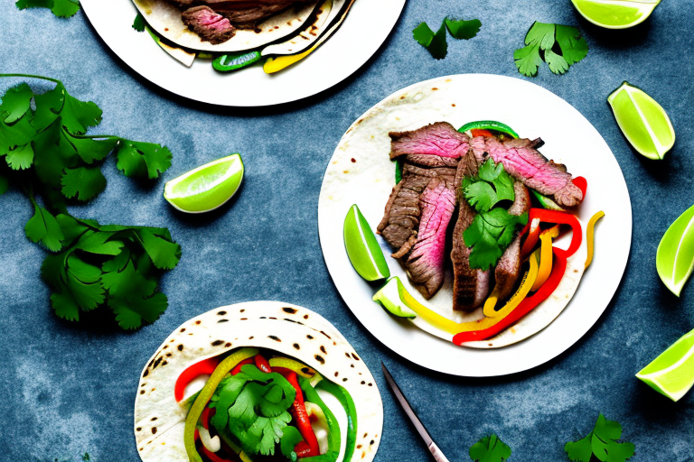 Mexican Steak Fajitas with Cilantro Lime Rice Recipe