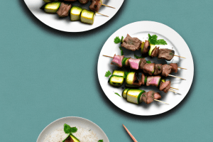 A plate of lamb kabobs