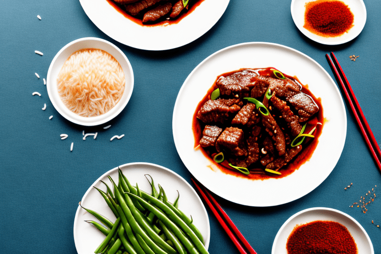 Spicy Szechuan Beef with String Beans and Rice Recipe