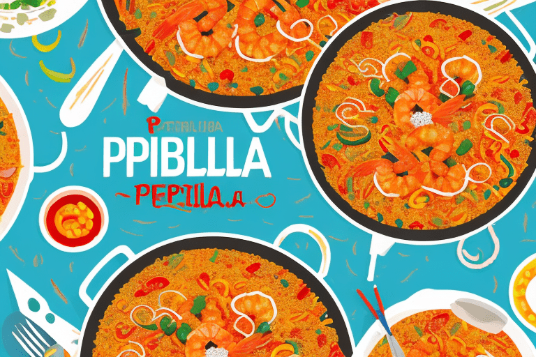 Spanish Paella with Shrimp, Peppers, and Rice Recipe
