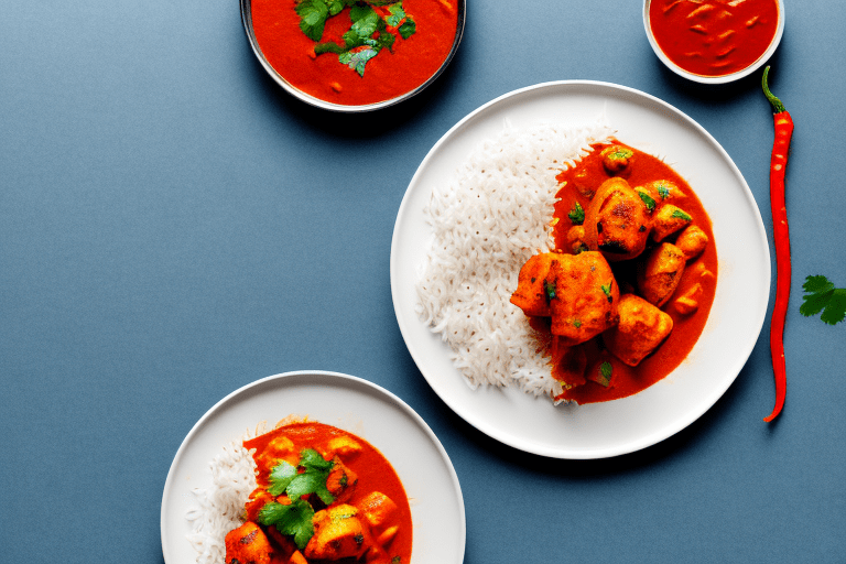 Indian Chicken Tikka Masala with Basmati Rice and Peppers Recipe