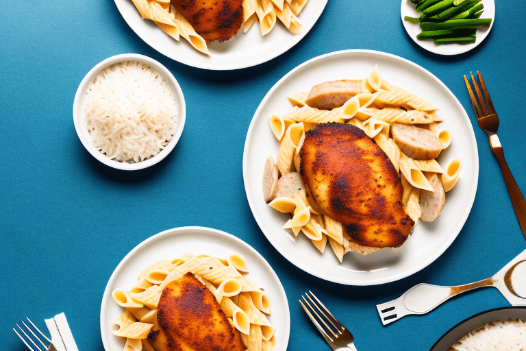 Cajun Chicken and Sausage Alfredo with Rice Recipe