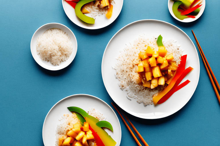 Thai Pineapple Coconut Chicken with Rice and Peppers Recipe