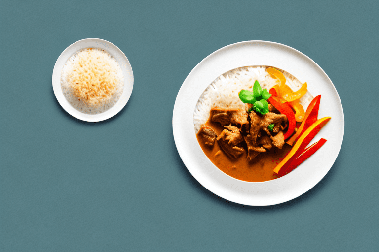 Thai Panang Curry Beef with Coconut Rice and Bell Peppers Recipe