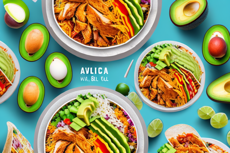 Mexican Chicken Taco Rice Bowl with Bell Peppers and Avocado Recipe