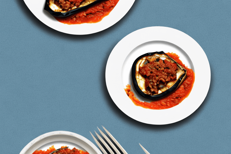 Greek Stuffed Eggplant with Rice, Ground Beef, and Tomato Sauce Recipe