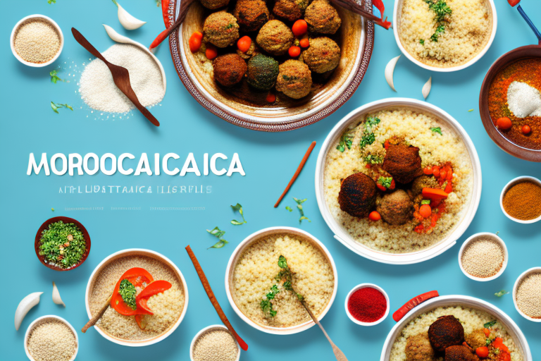 Moroccan Spiced Lamb Meatball Tagine with Couscous and Vegetables