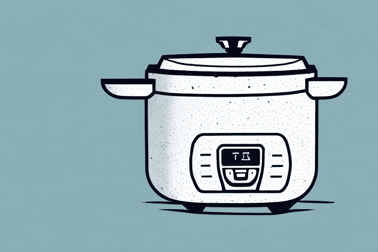 A rice cooker with cooked wild rice spilling out of it