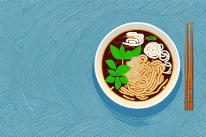 A bowl of pho chay with both rice vermicelli and pho noodles