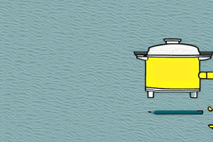 A rice cooker with yellow rice cooking inside