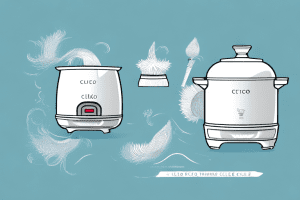 A cuckoo rice cooker with cleaning supplies and instructions