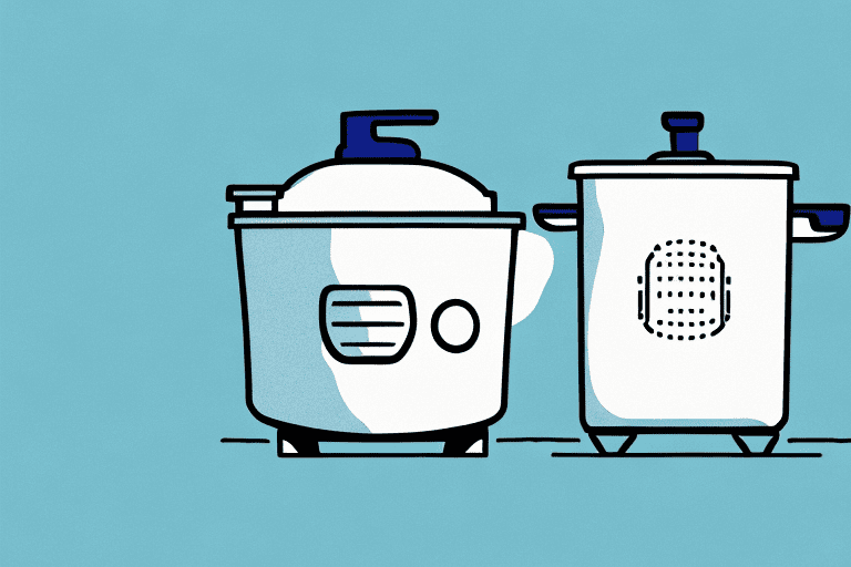A rice cooker with a bowl of cooked grits inside
