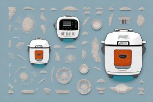 A zojirushi rice cooker with its various components and settings
