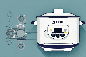 A zojirushi rice cooker with its components and controls