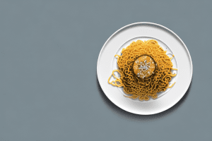 A plate of indonesian mie goreng with both rice vermicelli and wheat noodles