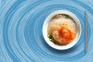 A bowl of vietnamese vermicelli noodles