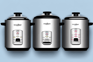 Two stainless steel rice cookers side-by-side