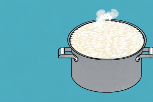 A pot of cooked rice with steam rising from it