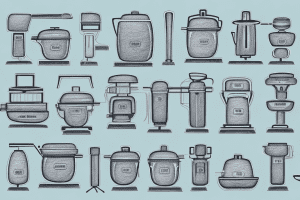 A variety of different rice cookers with their features highlighted