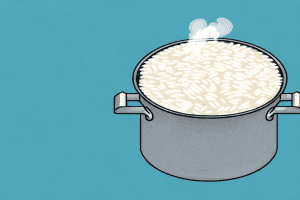 A pot of cooked rice with steam rising from it