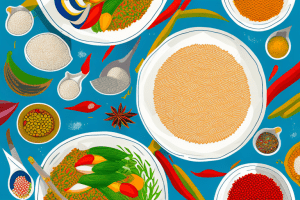 A bowl of portuguese-style rice with colorful vegetables and spices