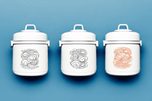 Two mini rice cookers side-by-side