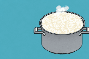 A pot of cooked rice with steam rising from it