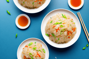 A bowl of steaming vietnamese cantonese-style fried rice