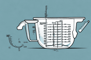 A measuring cup filled with rice