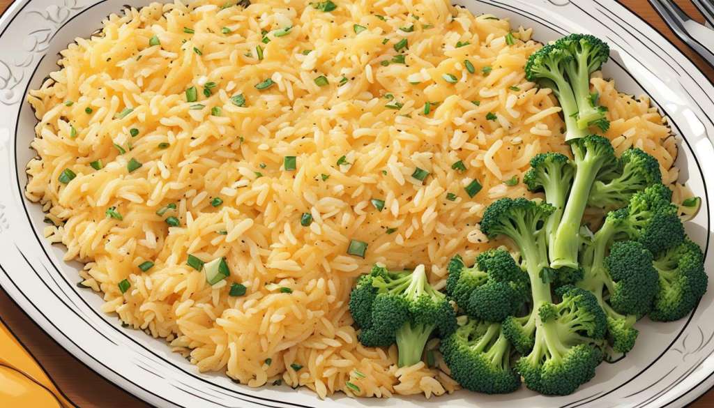 Cheddar Broccoli Rice With Chicken Rice Array