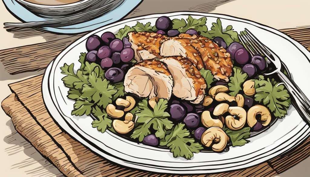 Chicken Wild Rice Salad With Grapes and Cashews Rice Array