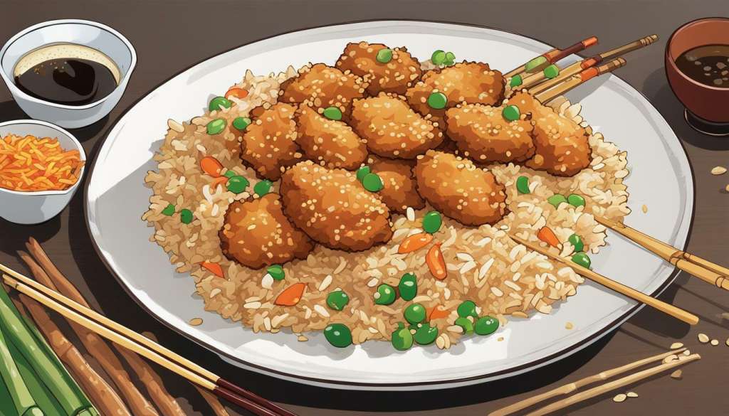 Sesame Chicken With Pork Fried Rice A Perfect Combination of Flavors Rice Array