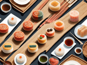 Various asian rice cakes