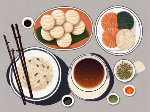 Various types of asian rice cakes