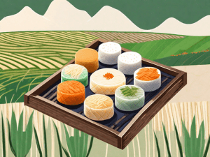 A variety of vietnamese rice cakes